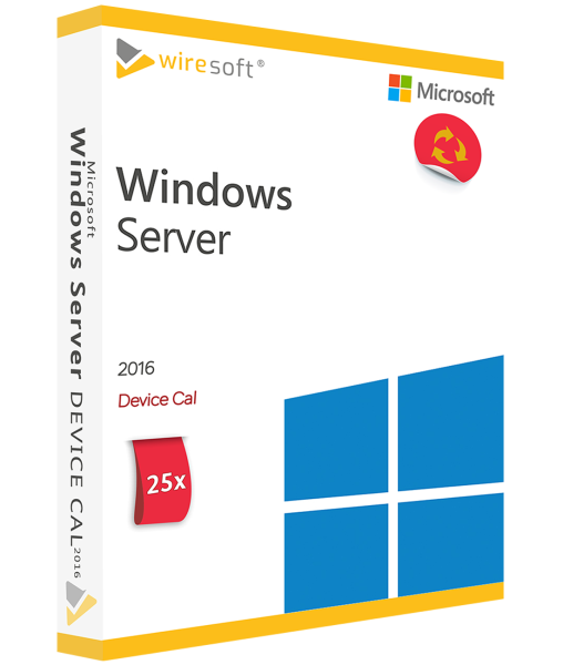 MICROSOFT WINDOWS SERVER 2016 - 25 PACK DEVICE CAL